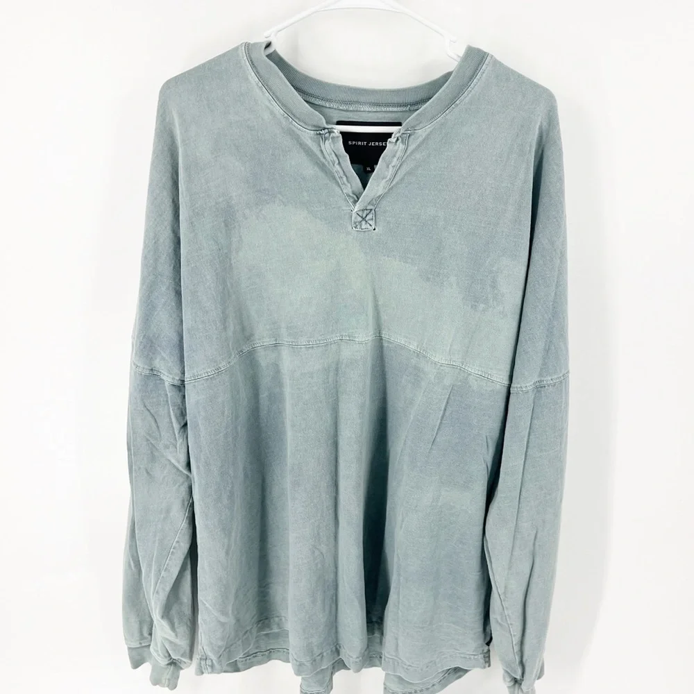 ✅ SPIRIT JERSEY GREEN TYE DYE LONG SLEEVE NO BRANDING SIZE X-LARGE‎